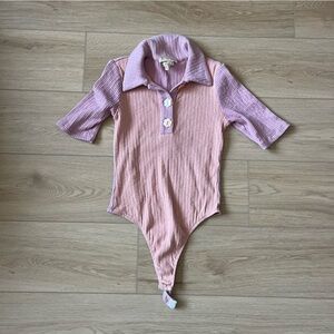 Loveshack Fancy Lynx Pink Bodysuit